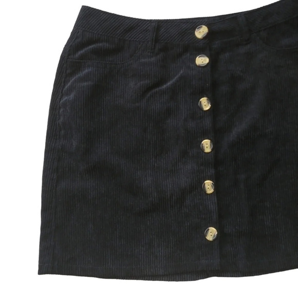 Urban  Heritage Black Corduroy Skirt M - Picture 2 of 6